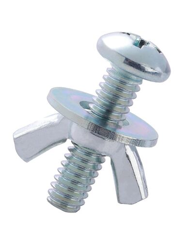 30 Sets 1/4"-20 x 1 Screws Bolts with Wing Nuts and Washers, Zinc-Plated Carbon Steel Hardware Installation, Hand-Tighten Wing Nuts, Phillips Head Fastener Kit in Kuwait
