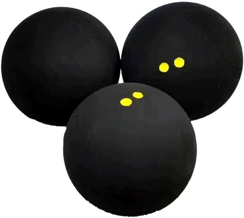 3 Pieces Double Yellow Dot Squash Ball Custom Logo Professional high Elasticity Resistant to Play for Training and Practice in Kuwait
