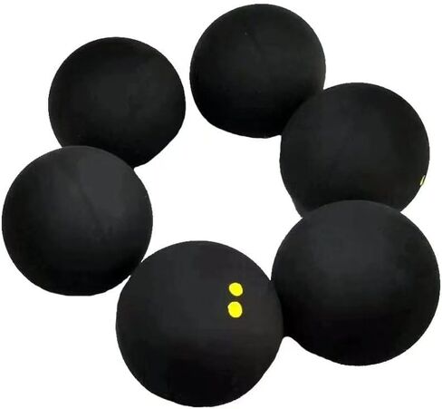 3 Pieces Double Yellow Dot Squash Ball Custom Logo Professional high Elasticity Resistant to Play for Training and Practice in Kuwait