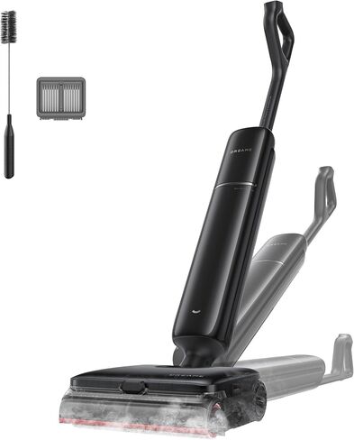 DREAME Aero Pro Steam Wet Dry Vacuum Mop, 392℉ Steam Cleaning, 28kPa Suction, 3.88in Ultra-Slim Vacuum Mop Combo, 0 Hair Tangle for Pet Owner, Heated Brush Wash, Hot Air Drying, Up to 70min Runtime in Kuwait