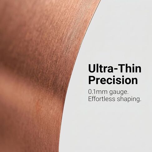 4000 x 200 x 0.1mm Copper Flashing Sheet Roll, 13ft Long Copper Strip for Electricity DIY Projects in Kuwait