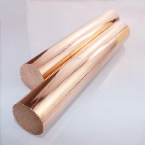 Copper Rod 4" Length x 3/4" Diameter - Bare Copper-Zinc Alloy Metal Bar for Science Experiments, DIY Crafts, School Projects & Research in Kuwait