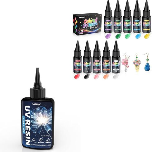 10 Colored UV Resin+100g Clear UV Resin in Kuwait