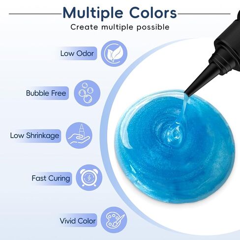 10 Colored UV Resin+100g Clear UV Resin in Kuwait