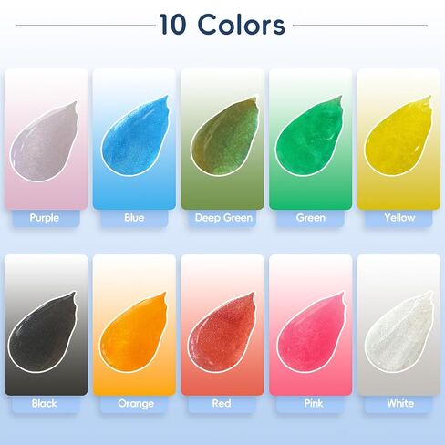 10 Colored UV Resin+100g Clear UV Resin in Kuwait
