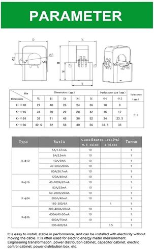 AKH-0.66 Dia.16mm 120A/40mA محول الإحساس الحالي (120A-40mA) in Kuwait