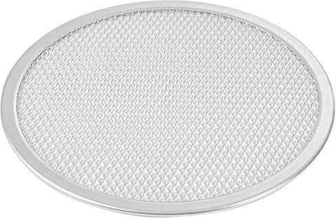 12 Pack 9 Inch Aluminum Pizza Screen, Seamless Rim Rust Resistant Baking Screen, Stackable Lightweight Pizza Mesh for Crispy Crust, Commercial Pizzeria & Home Oven Use in Kuwait