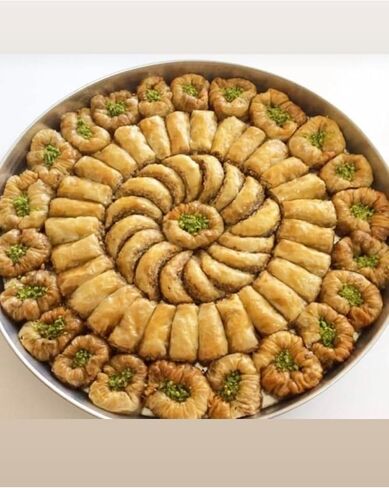 Aluminum Baking Pan Set 3 Piece for Baklava, Pastries, Cookies, and Meals - 38cm, 34cm, 30cm Sizes - Silver Finish - Silver 30-34-38 in Kuwait