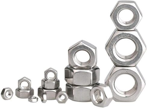 Hexagonal nut， Hardware Nuts，Hex Nuts，20pcs Metric Left Hand Thread Hex Nut M5 304 Stainless Steel Reverse Hexagon Nuts Tooth in Kuwait