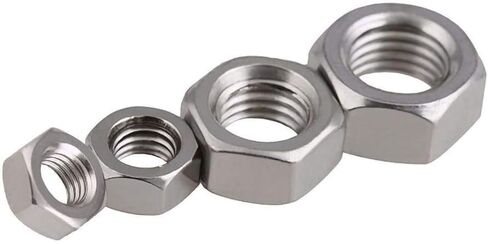 Hexagonal nut， Hardware Nuts，Hex Nuts，2pcs M14 Metric Left Hand Thread Hex Nut 201 Stainless Steel Reverse Hexagon Nuts Tooth in Kuwait