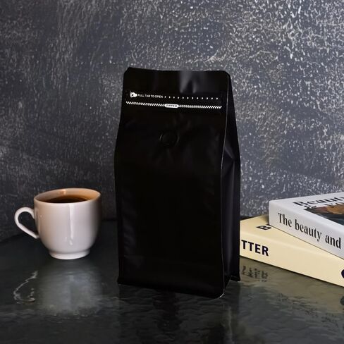 ZOOFOX 50 Pack 1 Lb Coffee Bags, Resealable Vented Bags for Small Business, Heat Seal Foil Packaging Zipper Pouches for Home or Store in Kuwait