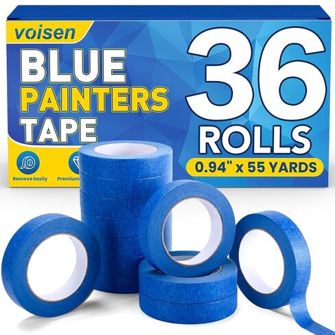VOISEN 6 Packs Painters Tape, Blue Painters Tape, 1 Inch Wide (0.94 in x 22 Yds), Masking Tape for Multi-Purpose, Masking Tape Bulk,DIY Artist Craft Arts, Decoration, Drafting, No Residue in Saudi Arabia