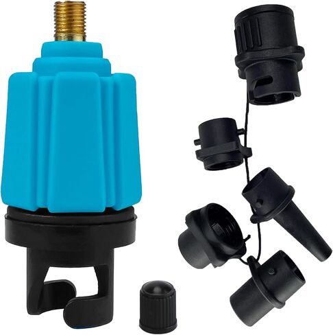 SUP Pump Adaptor, Inflatable Boat Air Valve Adapter with 4 Valve Nozzles, Paddleboard Air Nozzle, Multifunctional Conversion Head Air Adapter in Saudi Arabia