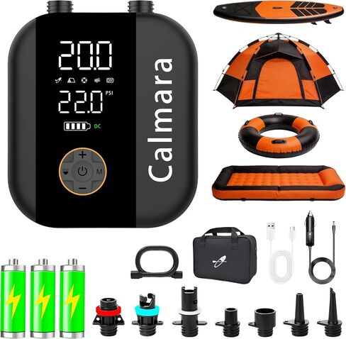 B1 Electric Paddle Board Pump,Rechargeable 10000mAh Cordless/12V DC 22 PSI High Pressure SUP Pump,Inflation & Deflation,Auto-Off for Stand Up Surfing Kite,Tent,Boat Gift for Men in Saudi Arabia