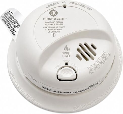 FIRST ALERT BRK SC9120B Hardwired Smoke and Carbon Monoxide (CO) Detector with Battery Backup, 1 Pack, White in Kuwait