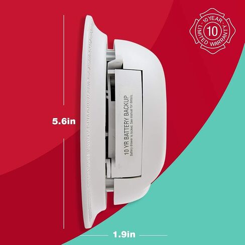FIRST ALERT BRK SC9120B Hardwired Smoke and Carbon Monoxide (CO) Detector with Battery Backup, 1 Pack, White in Kuwait