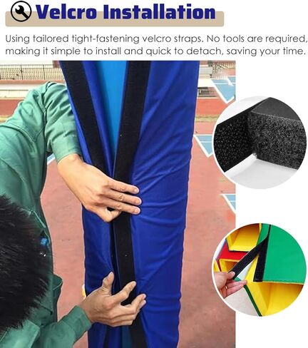Self-Adhesive Pole Padding - All-Weather Column Protector for Gym, Basement, & School - Fits 3x3 to 8x8 Inch Poles - Ultimate Safety Cushion Wrap for Enhanced Protection in Kuwait