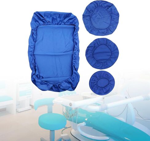 4X Dental Chair Cloth Cover Case Replaces Universal Backrest Accessories Multipurpose Full Dental Chair Seat Cover, Dark Blue, Multi in Saudi Arabia