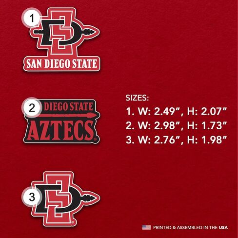 Desert Cactus San Diego State University Acrylic Magnet 3 Pack SDSU Aztecs Decorative Design Officially Licensed (Magnet Set A) in Kuwait