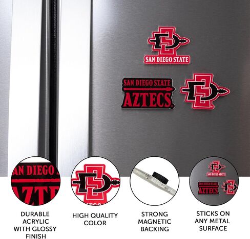 Desert Cactus San Diego State University Acrylic Magnet 3 Pack SDSU Aztecs Decorative Design Officially Licensed (Magnet Set A) in Kuwait