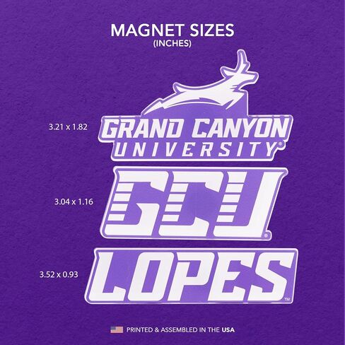 مغناطيس أكريليك جامعة صبار الصحراء جراند كانيون، 3 عبوات من تصميم GCU Lopes الزخرفي مرخص رسميًا (مجموعة المغناطيس A) in Kuwait