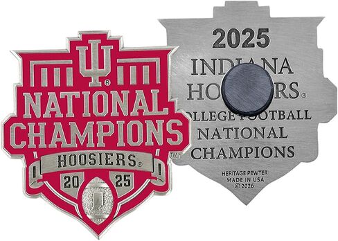 2025-26 Indiana Hoosiers National Championship Football Magnet | Intricately Crafted Metal Pewter in Kuwait