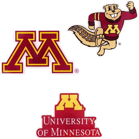 مغناطيس أكريليك من جامعة صبار الصحراء مينيسوتا، 3 عبوات من تصميم ديكور UMN Golden Gophers مرخص رسميًا (مجموعة المغناطيس A) in Kuwait