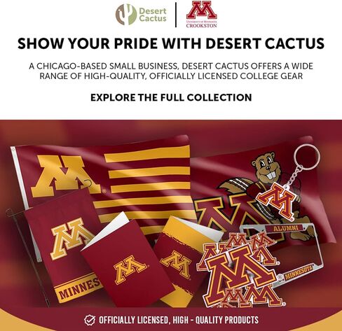مغناطيس أكريليك من جامعة صبار الصحراء مينيسوتا، 3 عبوات من تصميم ديكور UMN Golden Gophers مرخص رسميًا (مجموعة المغناطيس A) in Kuwait