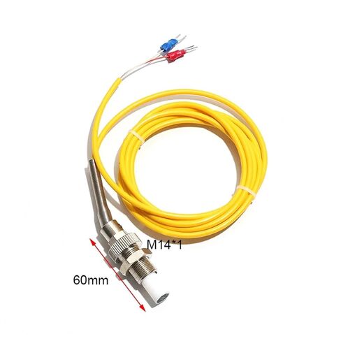 K-Type -60~200℃ Thermocouple Elastic Surface Mount M14×1 2M Threaded Probe 60mm 1Pcs in Saudi Arabia