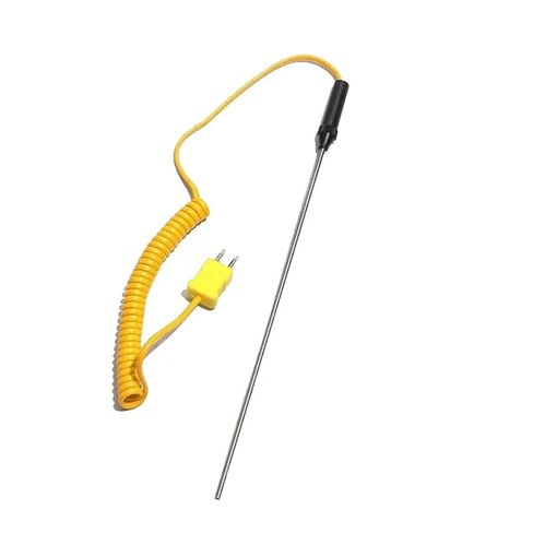 High Temperature Sensor Thermocouple Measuring Element 100/150/200/300MM Probe Spring Wire with Type K Plugs -50-1200C 1Pcs(100mm Probe) in Saudi Arabia