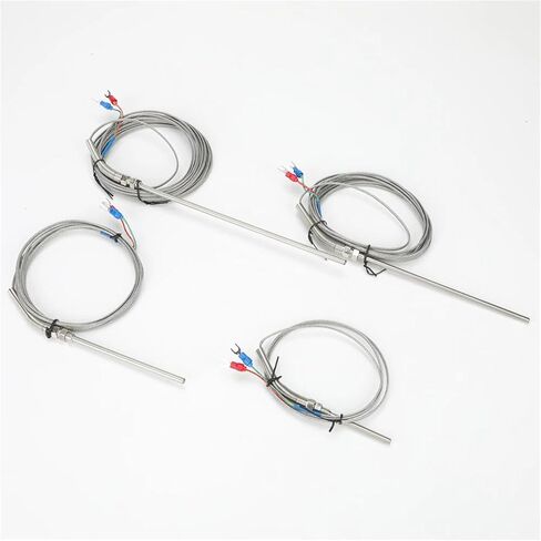 1M 2M Temperature Sensor K Type Stainless Steel Thermocouple 0-800℃ Diameter 5mm Thread M8 50mm/100mm/150mm/200mm 1Pcs(1M Cable Length,100mm) in Saudi Arabia