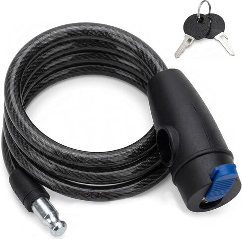 Bike Lock,Bike Cable Lock with Keys,Durable Steel,Coiled Steel Security Cable for Bicycle with Keys for Outdoor Equipment,Bicycles,Scooters,Fence in Kuwait