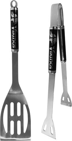 Siskiyou Sports NFL Minnesota Vikings 2 pc Black BBQ Set, One Size, Black in Kuwait