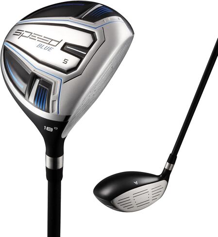 Speed System Golf Stainless Steel Fairway Golf Club – Lightweight Graphite Shaft, High Launch, USGA Approved, Right Hand Mens Club and Headcover Black in Kuwait