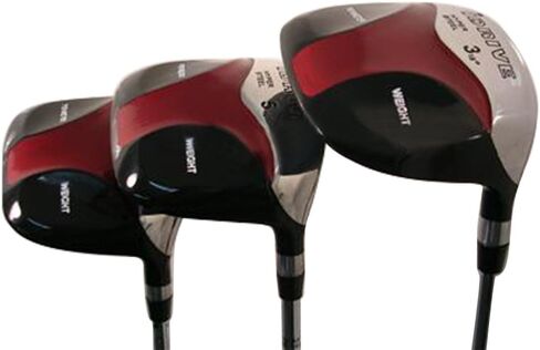 مجموعة نوادي الجولف الخشبية iDrive Red Square Anti-Slice Draw Fairway 3 5 7 من مجموعة نوادي الجولف الخشبية للرجال الكبار، مرنة لكبار السن مع قبضة ممتازة لالتهاب المفاصل للرجال in Kuwait