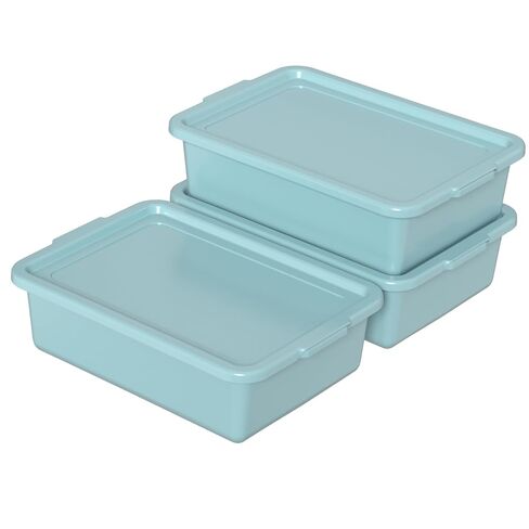 Bus Tubs Commercial, 13 L Meat Tubs with Lids, Mint Green, 3 Pack in Kuwait