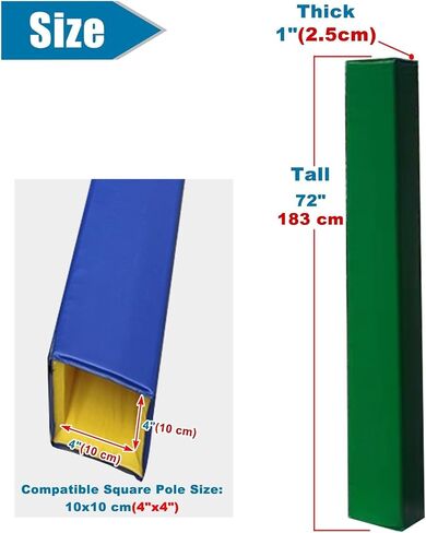 Basketball Pole Padding, Heavy Duty Waterproof Protective Wrap for All-Weather Garage and Basement Safety, Impact Resistant Design for Enhanced Protection in Kuwait