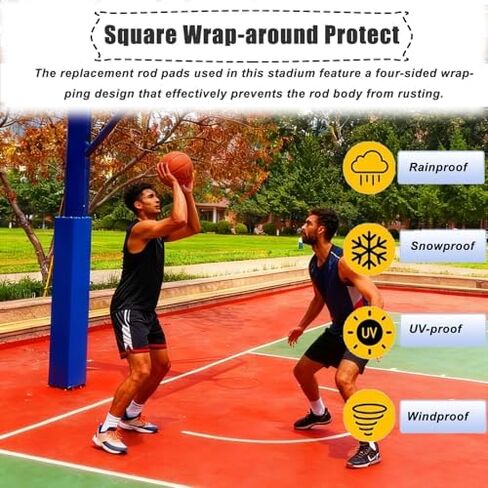 Playground Padding for Square Pole - Basketball Goal Crash Pad for Player Protection, Indoor Outdoor Pole Wrap in Kuwait
