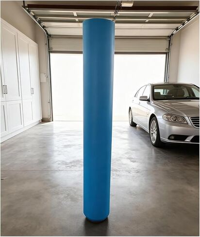 Blue Round Metal Pole Padding - Self-Adhesive Protective Wrap for Basketball Hoops, Gym Columns, Lamp Posts - Safety Crash Pad for Impact Absorption & Injury Prevention in Kuwait