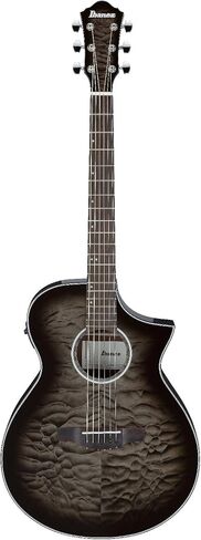 Ibanez AEWC16QA 6-String Acoustic-Electric Guitar (Transparent Black Sunburst) in Saudi Arabia
