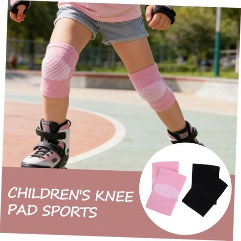 DECHOUS 2 Pairs Sports Elastic Knee Supports, Non Slip Nylon Knee Sleeve with Cushioning and Robust Protection, for Football, Basketball, Roller Skating and Youth Sports Activities in Kuwait