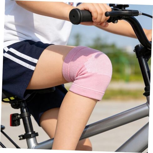 DECHOUS 2 Pairs Sports Elastic Knee Supports, Non Slip Nylon Knee Sleeve with Cushioning and Robust Protection, for Football, Basketball, Roller Skating and Youth Sports Activities in Kuwait