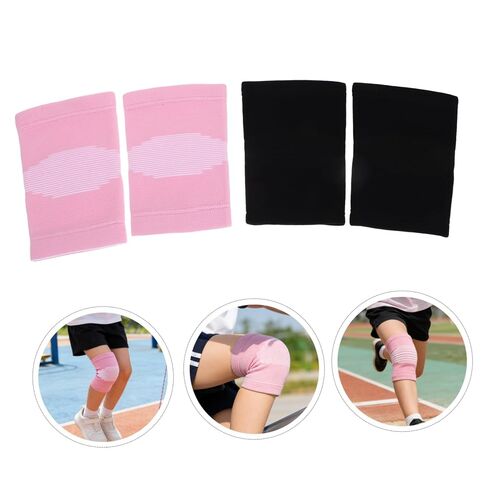 DECHOUS 2 Pairs Sports Elastic Knee Supports, Non Slip Nylon Knee Sleeve with Cushioning and Robust Protection, for Football, Basketball, Roller Skating and Youth Sports Activities in Kuwait