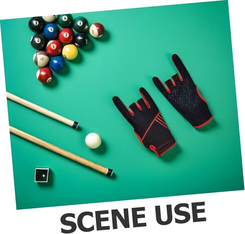 ibasenice Silicone Anti-Slip Bowling Gloves Red L/XL, Breathable Fingerless Sports Gloves for Outdoor Fitness and Professional Bowling in Kuwait