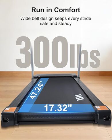 جهاز جري HUAGEED مع انحدار تلقائي، 3.0 حصان، سعة 300 رطل، حزام عريض، تصميم مضغوط، آلة تشغيل 40 برنامجًا in Kuwait