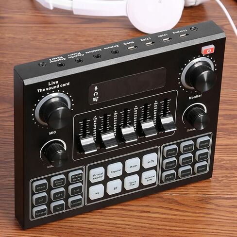 SUPVOX Portable Phone Live Streaming Sound Card V9 Set with Voice Changer, External Audio Mixer for Smartphone and Laptop, Sound Effects Processor for Broadcasting and Recording in Kuwait