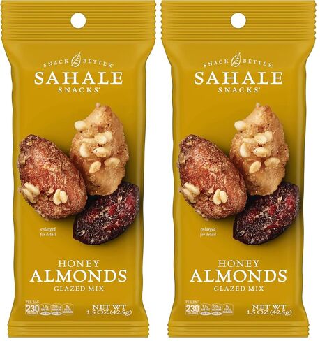 Sahale Snacks مجموعة متنوعة من مزيج المكسرات المزججة، 1.5 أونصة من أكياس Grab & Go (12 عبوة إجمالية) - أربعة أنواع مختلفة من المكسرات المختلطة الفاخرة المحمصة الجافة متضمنة - كوشير غير معدل وراثيًا ووجبات خفيفة معتمدة خالية من الغلوتين in Kuwait