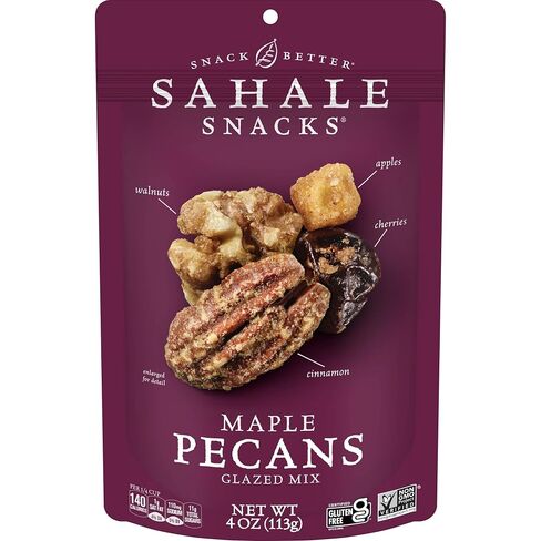 Sahale Snacks مجموعة متنوعة من مزيج المكسرات المزججة، 1.5 أونصة من أكياس Grab & Go (12 عبوة إجمالية) - أربعة أنواع مختلفة من المكسرات المختلطة الفاخرة المحمصة الجافة متضمنة - كوشير غير معدل وراثيًا ووجبات خفيفة معتمدة خالية من الغلوتين in Kuwait