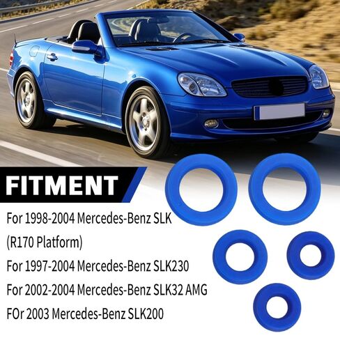 طقم ختم الأسطوانة الهيدروليكية لمرسيدس SLK R170 1998-2004، طقم 5 أسطوانات | يناسب مرسيدس R170 SLK 1998-2004. مجموعة إعادة بناء هيدروليكية ذات 5 أسطوانات مع أختام من البولي يوريثين. 1708000072/0572/0672/0272/0372 in Kuwait