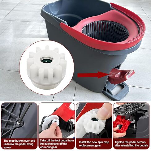 Easy Mop Pedal Bearing Replacement, Spin Mop Bucket Gear - One Way Clutch Bearing Bucket Gear Sprockets Repair Compatible with OCedar/Vilida and Most Market Rotation Mops Systems (1 Pack) in Kuwait